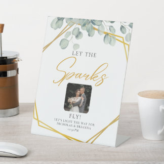 Signe De Table Elégante verdure Eucalyptus Feuille Mariage étince