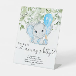 Signe De Table Elephant Baby shower garçon Quelle taille a le ven