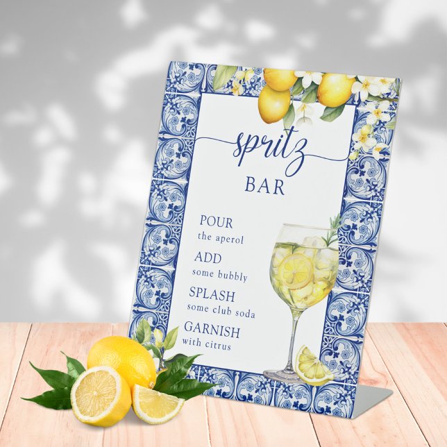 Signe De Table Elle a trouvé son bar à spritz Main Squeeze (Créateur téléchargé)