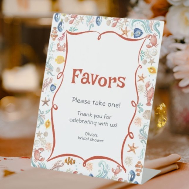 Signe De Table Elle est un homard à croquer Faveurs de douche de  (Créateur téléchargé)