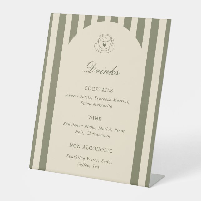 Signe De Table Elle est un peu plus âgée Menu de boissons d'anniv (Recto)