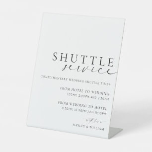 Signe De Table Ellesmere Mariage Transport Service de navette