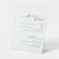 Ellesmere Minimal Cocktail Hour Bar Menu Boissons