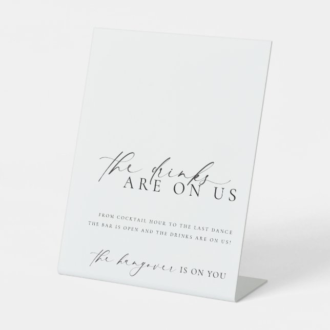 Signe De Table Ellesmere Modern Minimal Open Bar Menu (Recto)