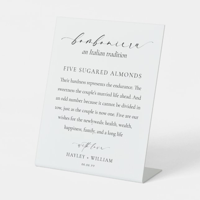 Signe De Table Ellesmere Une Tradition Italienne 5 Amandes De Suc (Recto)