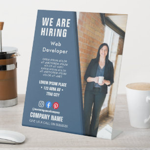 Signe De Table embauche de personnel ENTREPRISE flyer Poster logo