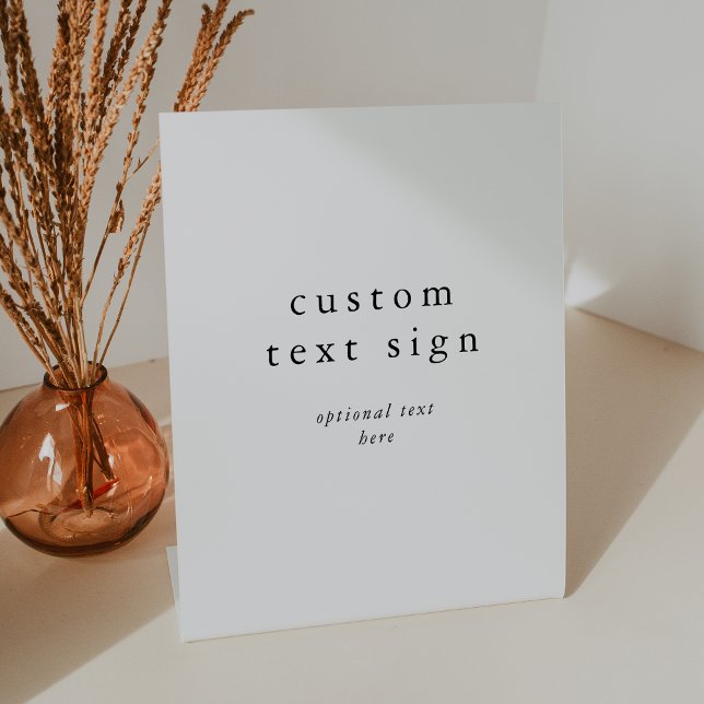 Signe De Table EMELIA Rustique Simple moderne Boho personnalisé m (EMELIA Rustic Simple Modern Boho Custom Wedding Pedestal Sign)