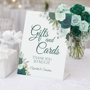 Signe De Table Emerald Green Boho Floral Cadeaux & Cartes Mariage