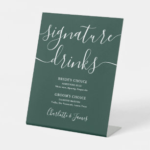 Signe De Table Emerald Green Signature Mariage Boissons Pedesta