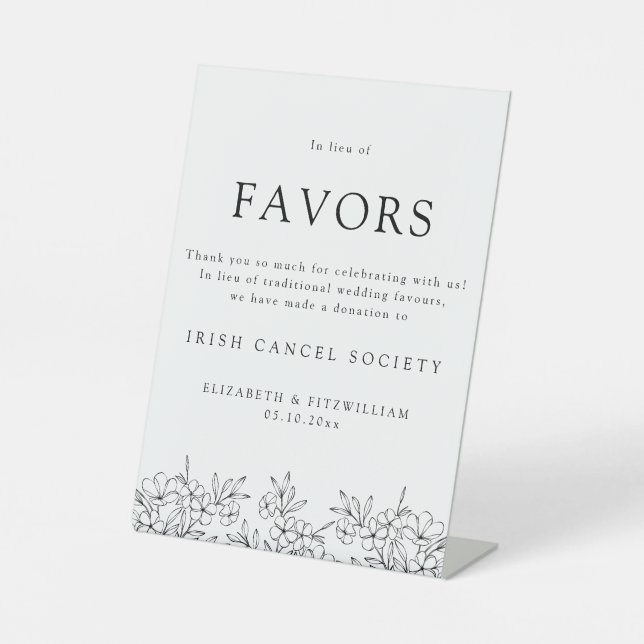 Signe De Table En Lieu Et Place De Faveurs Élégante Fleur De Ceri (Recto)