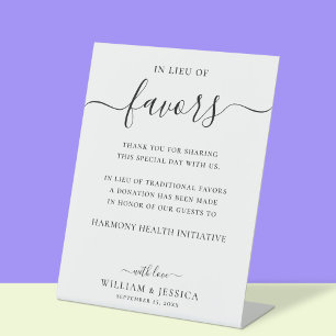 Signe De Table En remplacement des faveurs Élégant mariage don