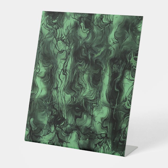 Signe De Table Energie Nerveuse Grungy Art Abstrait Cendres Verte (Recto)