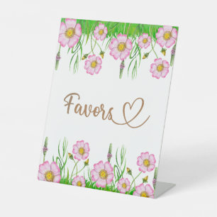 Signe De Table Enfant fleur sauvage en fleur baby shower jeu