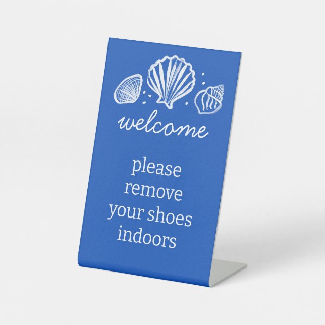 Signe De Table Enlever les chaussures Coquillages Location de vac (Recto)