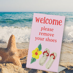 Signe De Table Enlever les chaussures Tongs Location de vacances 