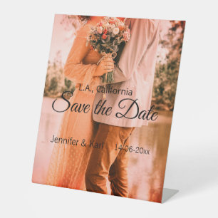 Signe De Table Enregistrer la date ajouter nom du couple place da