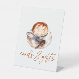 Signe De Table Enseigne Cartes et Cadeaux L'amour du café est en