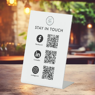 Signe De Table Enseigne commerciale pour les médias sociaux avec