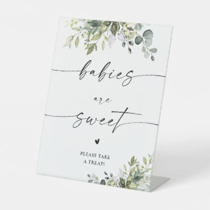 Signe De Table Enseigne de Baby Shower Greenery Bébés Sont Mignon