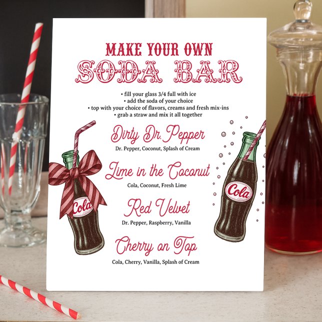 Signe De Table Enseigne de Bar de Sodas en forme de Bouteille de  (Vintage Soda Pop Cola Bottle Soda Bar Pedestal Sign)