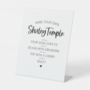 Signe De Table Enseigne de bar pour boisson Shirley Temple