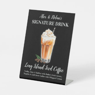 Signe De Table Enseigne de boisson personnalisée Long Island Iced