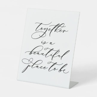 Signe De Table Enseigne de mariage "Ensemble est un endroit magni