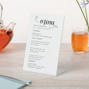 Signe De Table Enseigne de pied de menu numérique