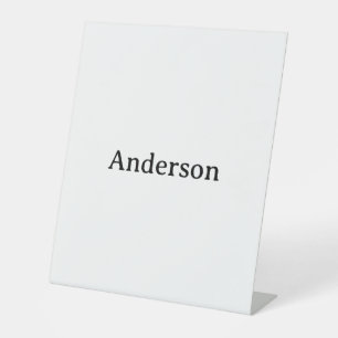 Signe De Table Enseigne de pied en plastique simple professionnel