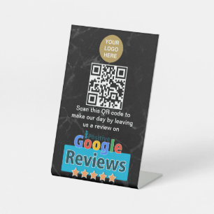 Signe De Table Enseigne de piédestal de code QR de Google Review