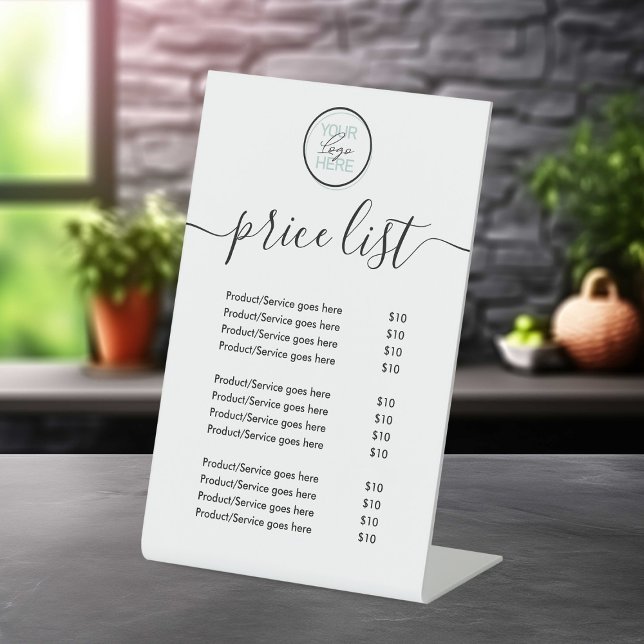 Signe De Table Enseigne de piédestal de guide de prix d'entrepris (Créateur téléchargé)