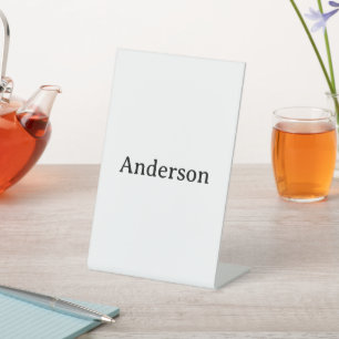 Signe De Table Enseigne de piédestal en plastique simple professi