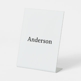 Signe De Table Enseigne de piédestal en plastique simple professi