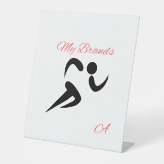 Signe De Table Enseigne de table Logo Athlète Coureur "Mes Marque