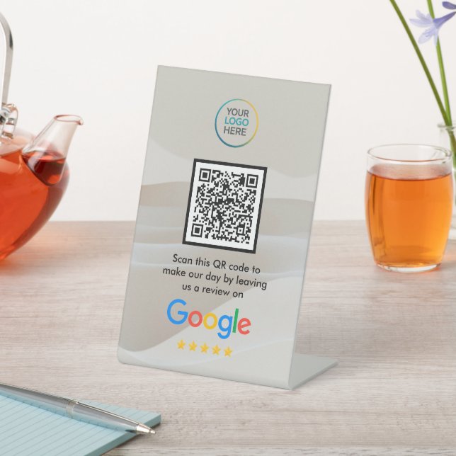 Signe De Table Enseigne en acrylique de code QR de critiques Goog (In SItu)