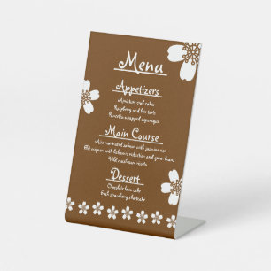 Signe De Table Enseigne sur Pied Charming Sakura au Chocolat