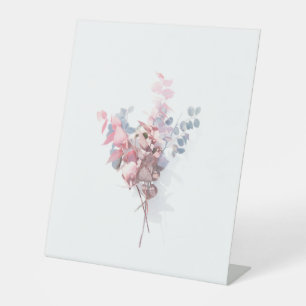 Signe De Table Enseigne sur Pied en Plastique 25x30 cm