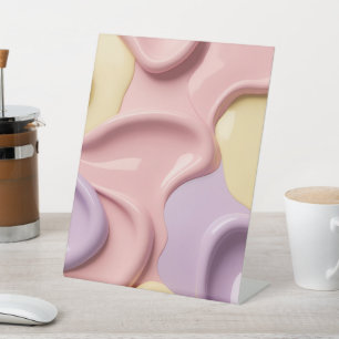 Signe De Table Enseigne sur socle dans un graphique abstrait élég