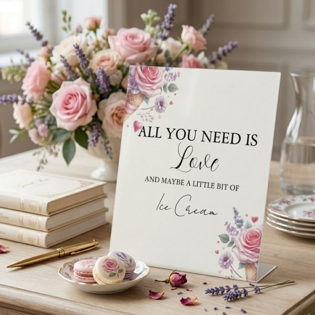 Signe De Table Enseignes de bar de Baby Shower Rose Moderne (Créateur téléchargé)