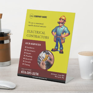 Signe De Table Entrepreneurs électriques