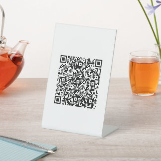 Signe De Table Entreprise de code QR personnalisé
