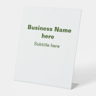 Signe De Table entreprise simple ajoutez votre nom texte q r code