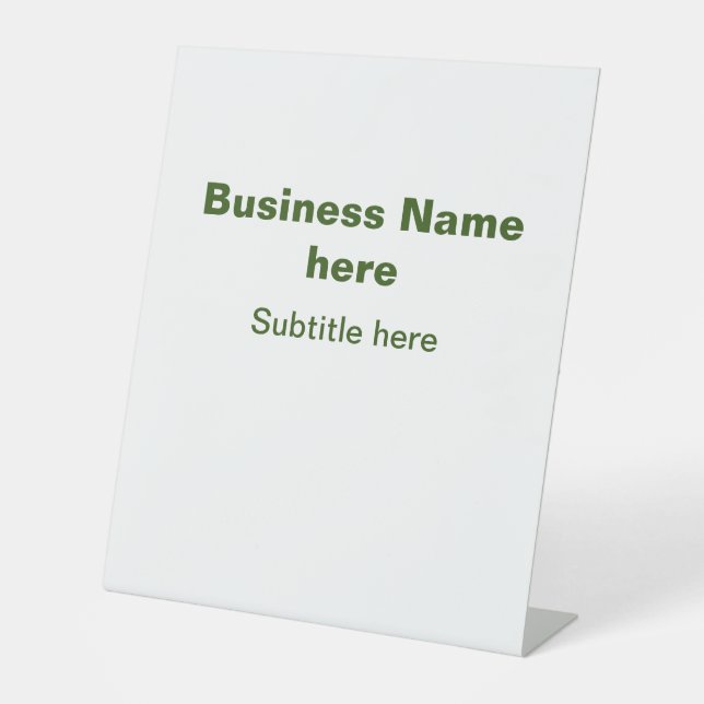 Signe De Table entreprise simple ajoutez votre nom texte q r code (Recto)
