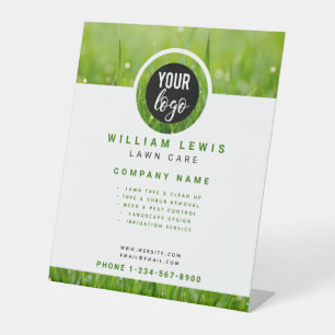 Signe De Table Entretien de la pelouse Logo d'entreprise simple L