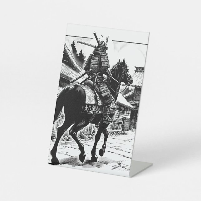Signe De Table Epic Samurai Rider Manga Art Imprimer (Recto)