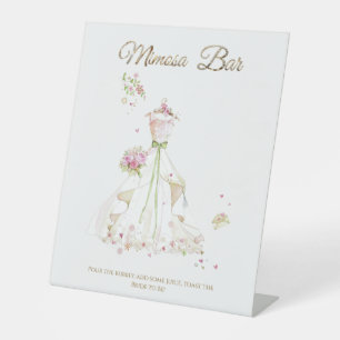 Signe De Table Épouse en flamme dans une mariée en fleurs pour êt