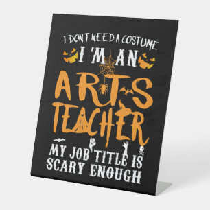 Signe De Table Espèce Teacher Halloween Funny Costume