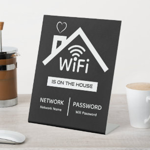 Signe De Table Est Sur La Maison Wifi Mot De Passe Piéton Signal