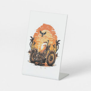 Signe De Table Étonnant Retro Vintage Moto Classic Sunset C