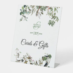 Signe De Table Eucalyptus Feuille verdure Cartes de Mariage & Cad